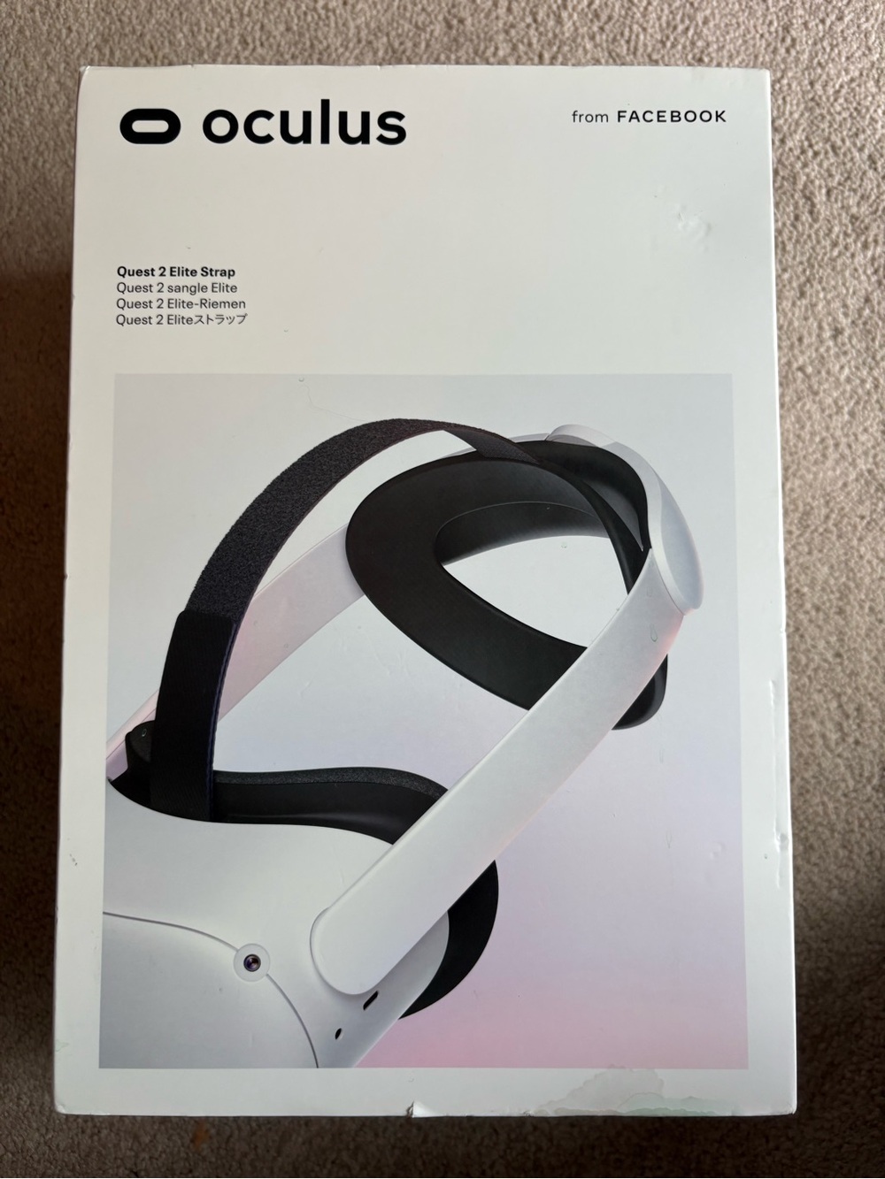 Oculus Elite Strap in White and Black